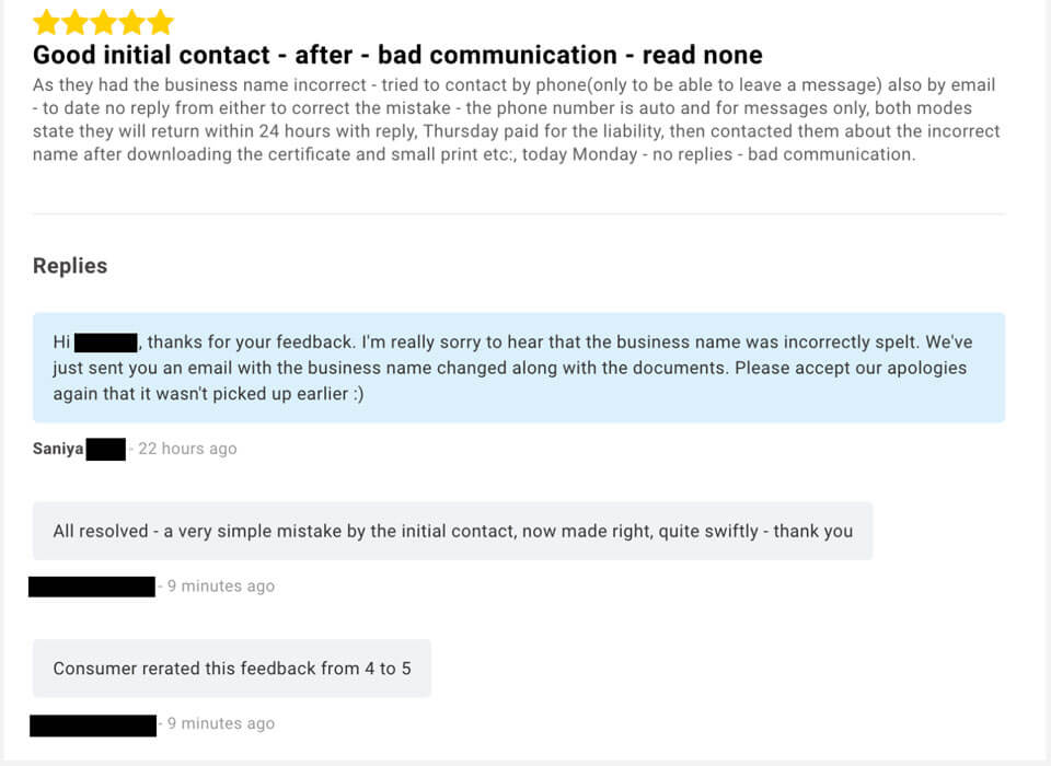 negative to positive online review