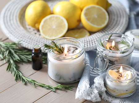 Homemade soy candles