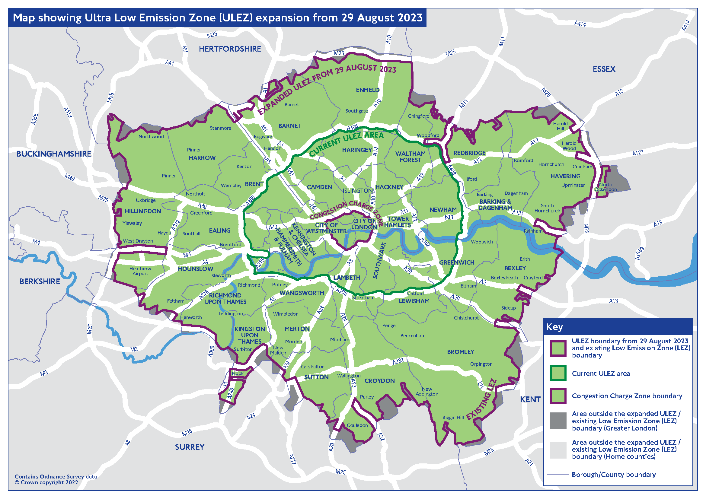ULEZ map and expansion