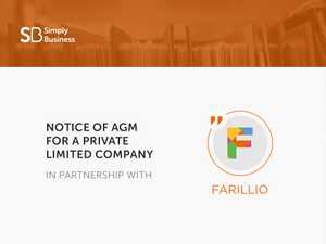 Annual general meeting notice template for a private limited company