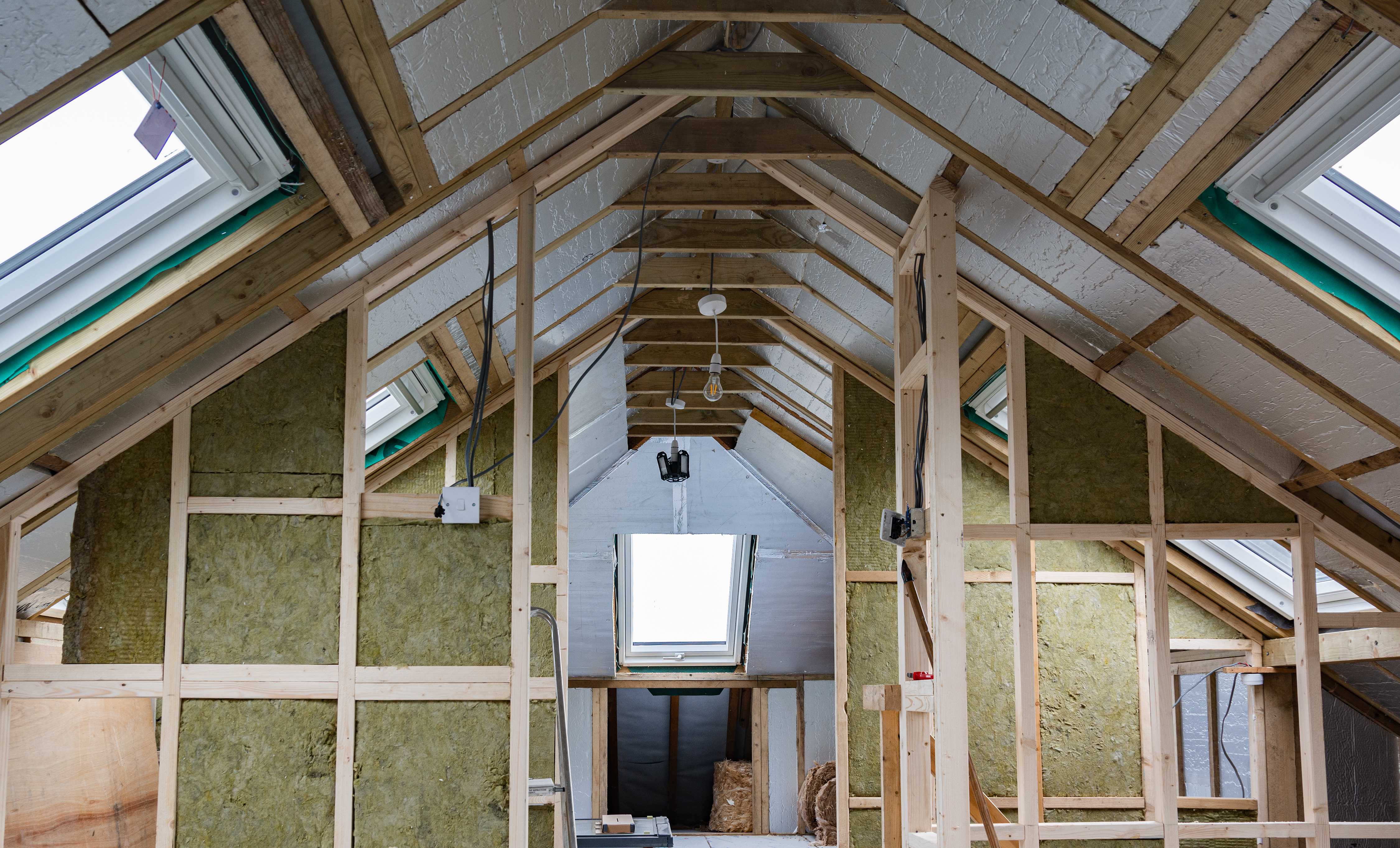 Interior construction of loft conversion