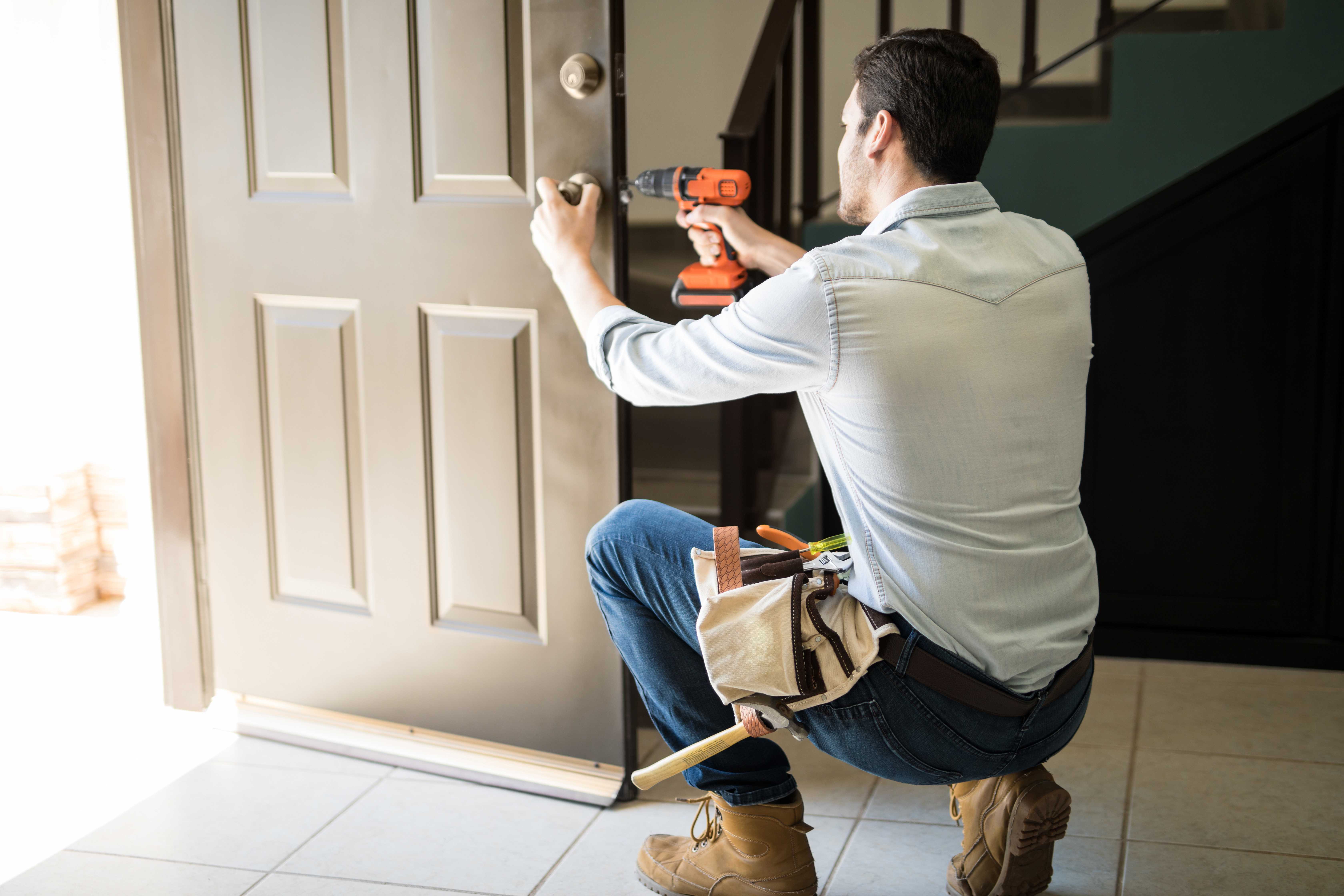 Fixing the door of a rental property
