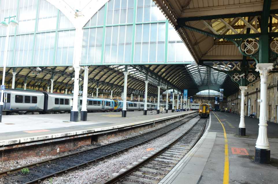 Empty UK train station