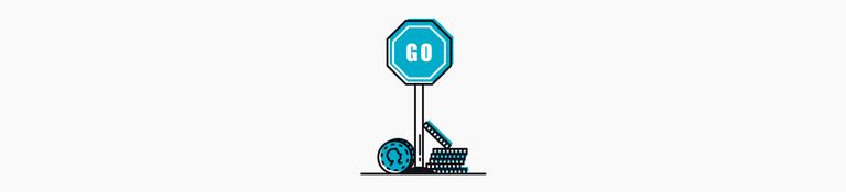 Illustration of a stop sign that reads "go"