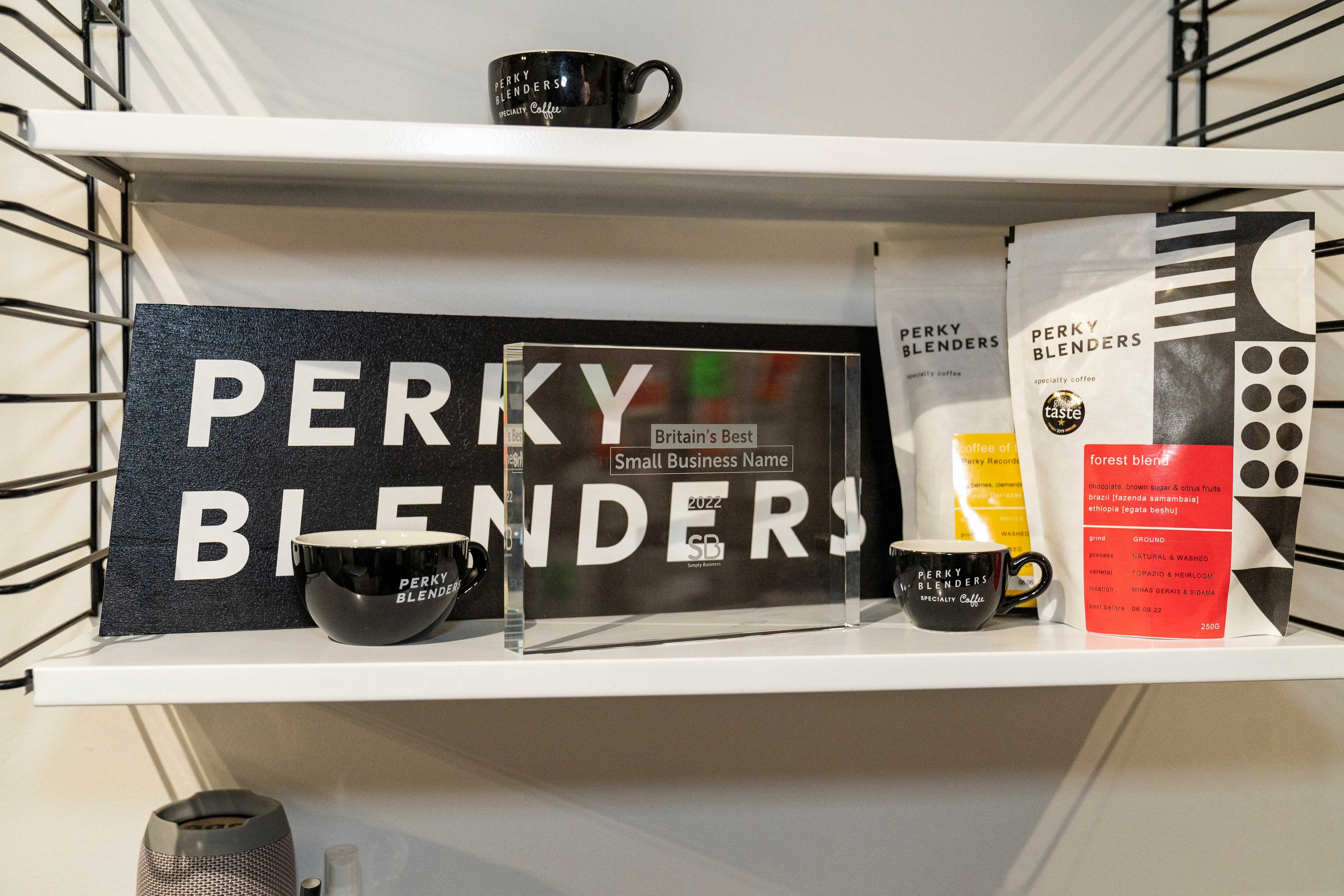Perky Blenders Best Small Business Name award