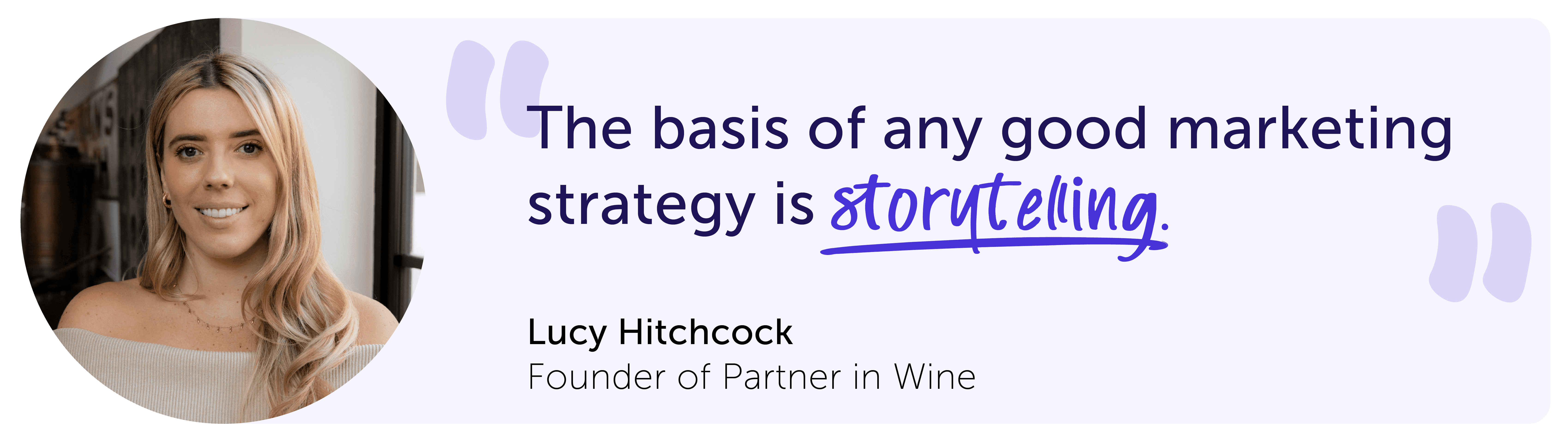 A quote graphic about the power of storytelling