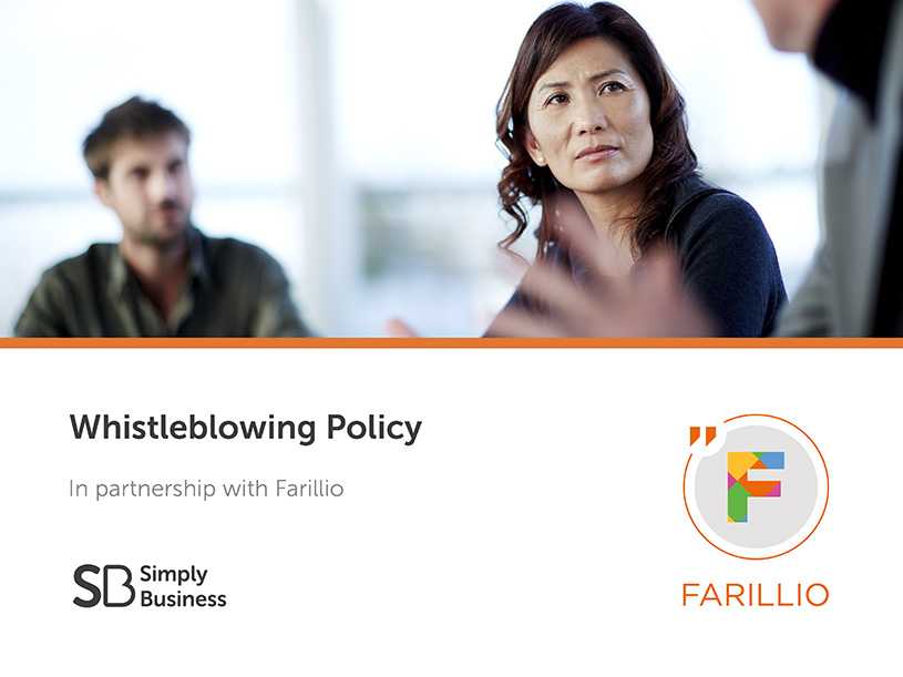 Whistleblowing policy template free Word download