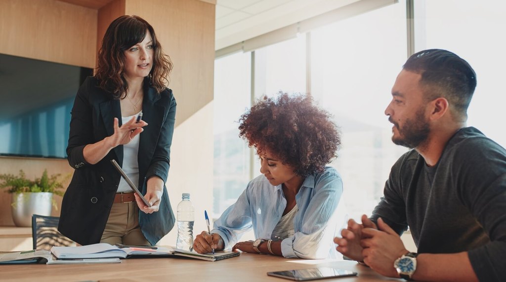 Project management team in a meeting