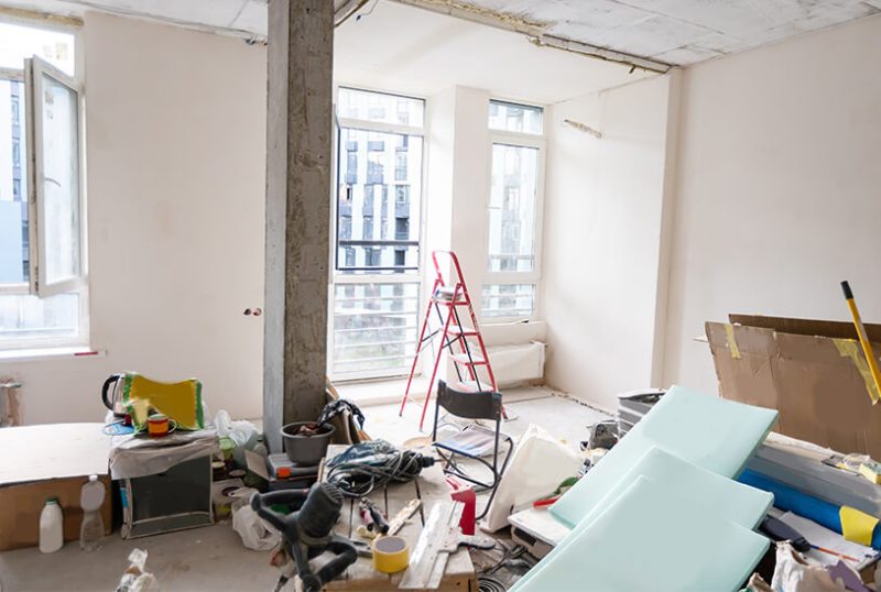 Property undergoing renovation work