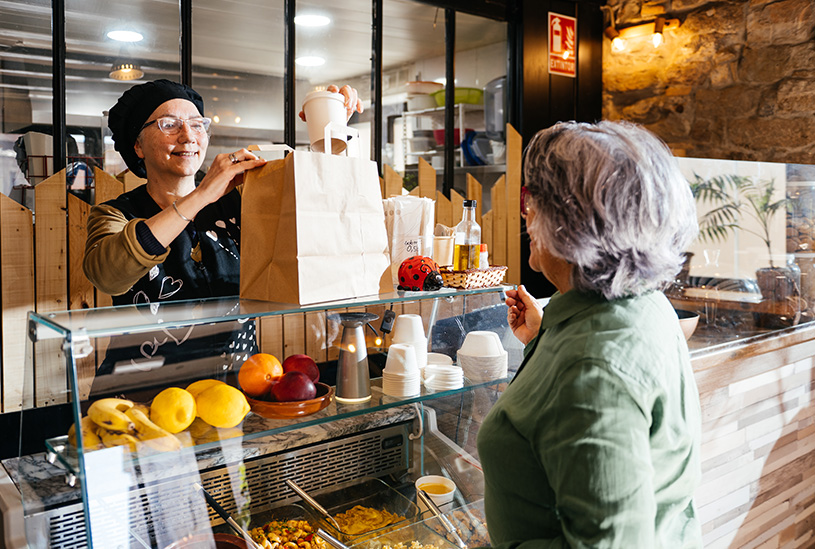 Customer buying a product in a shop