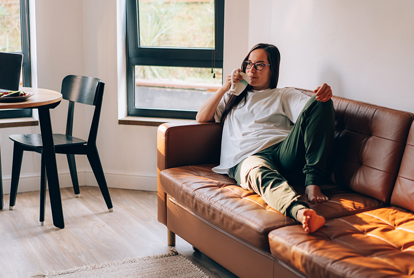 Tenant at home in a rental property