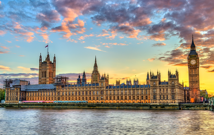 Houses of Parliament at sunset