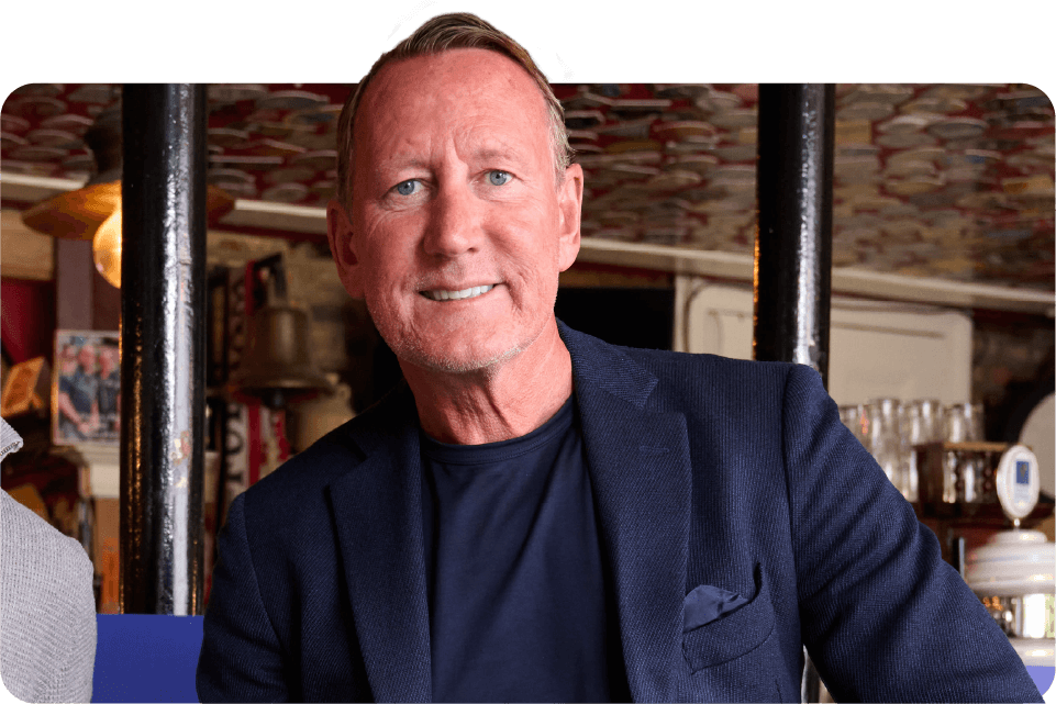 Footballer Ray Parlour in a pub
