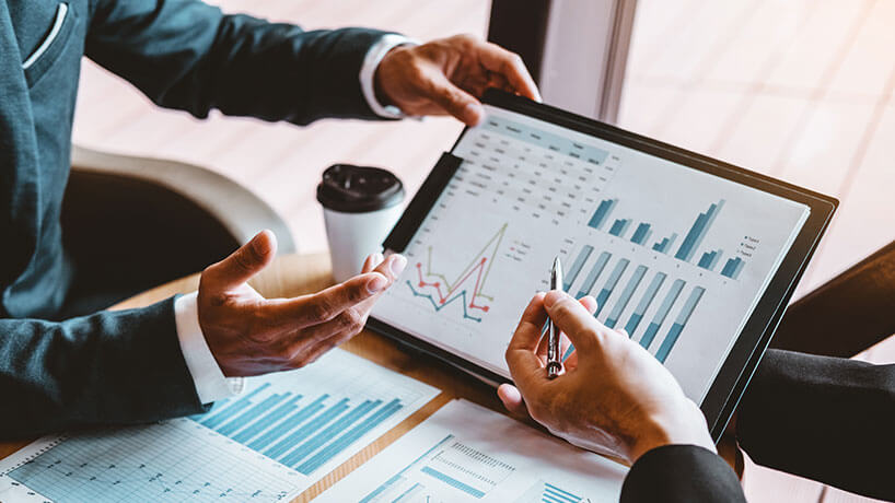 Business Consulting meeting working and brainstorming new business project finance investment concept